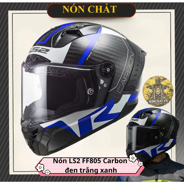 Nón Ls2 FF805 CRacing1 Blue White