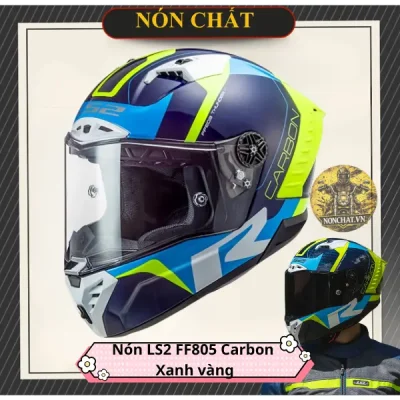 Nón Ls2 FF805 CRacing1 Gl.blue H-V Yellow