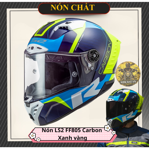 Nón Ls2 FF805 CRacing1 Gl.blue H-V Yellow