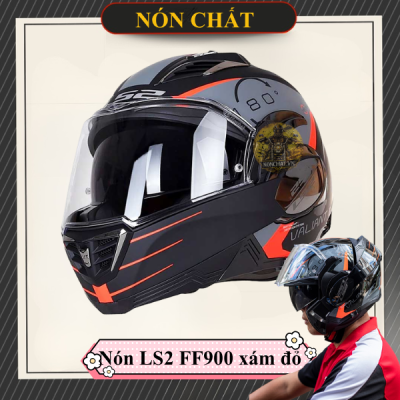 Nón LS2 FF900 Lật Hàm Codex Black Titanium