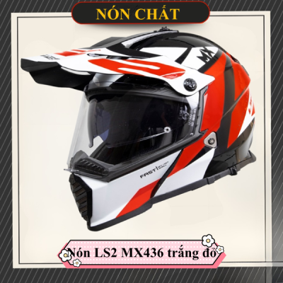 Nón LS2 MX436 Evo Cào Cào Strike Black White Red