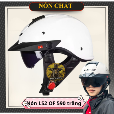Nón lS2 OF590 trắng