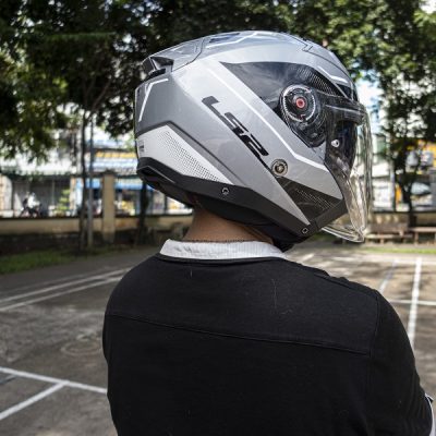 Nón Ls2 OF603 Veyron Grey White - Ảnh 3