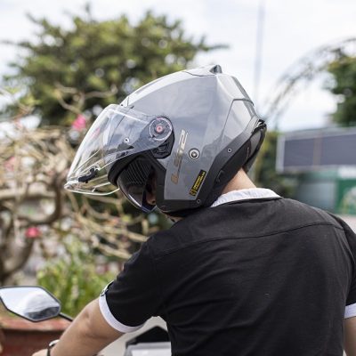 Nón LS2 OF603 Xám Xi Măng - Ảnh 3