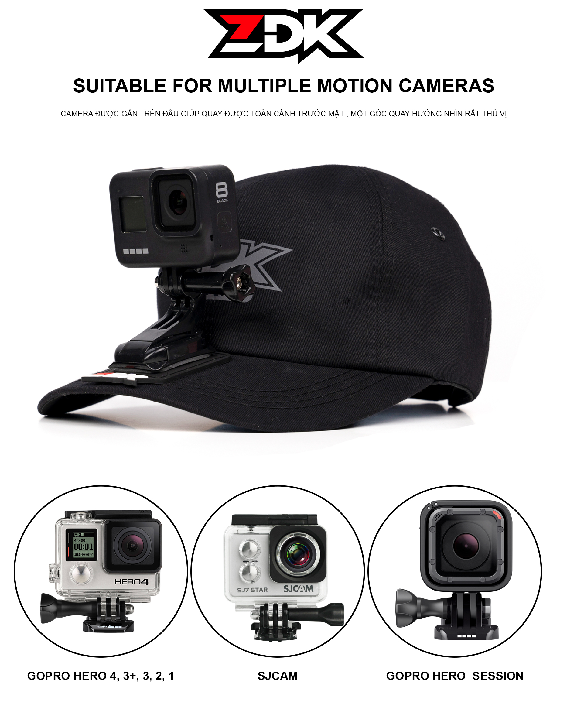 Nón Lưỡi Trai Gắn Camera ZDK - Ảnh 3
