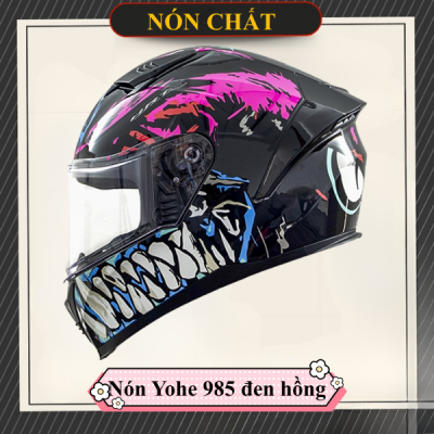 Nón Fullface Yohe 985 đen hồng