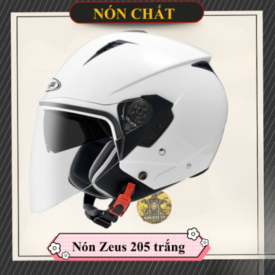 Nón Zeus 205 Solid Gloss White (Trắng Bóng)