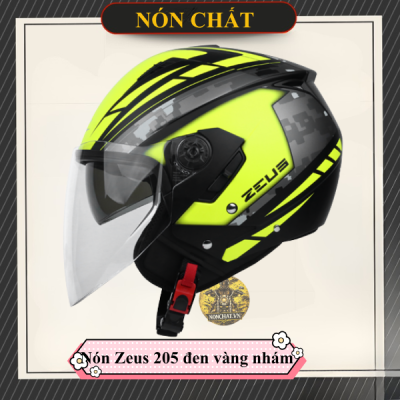 Nón Zeus 205 Matt Black AQ1 F.Yellow