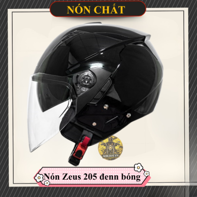 Nón Zeus 205 Đen Bóng