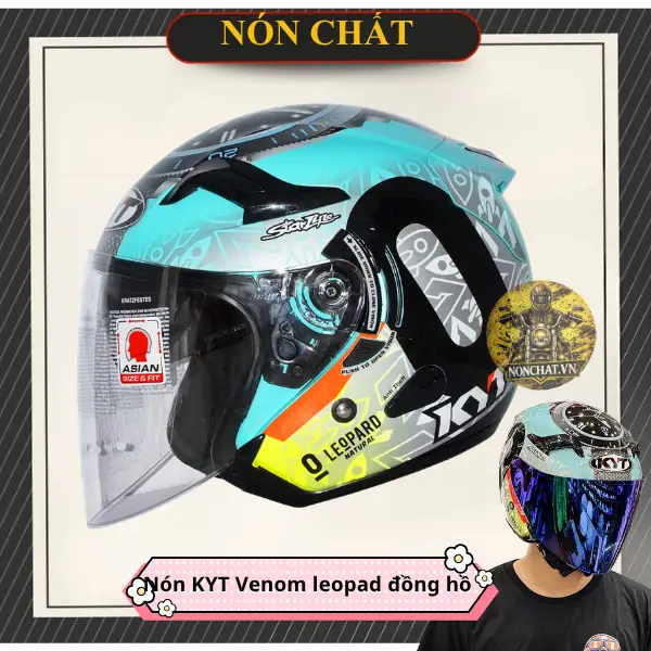 Nón KYT Venom Leopad đồng hồ