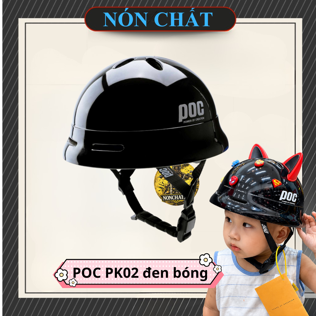 Nón Poc PK02 đen bóng