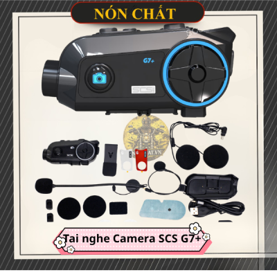 Tai nghe bluetooth intercom tích hợp camera hành trình SCS G7+