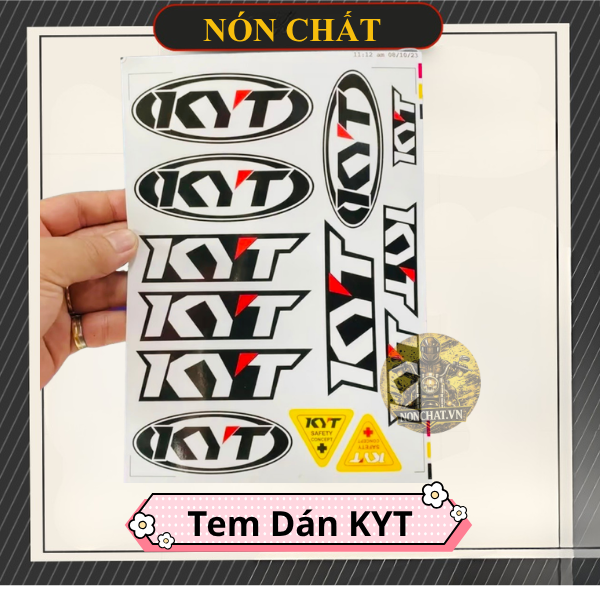 Tem KYT Dán Nón, Dán Xe