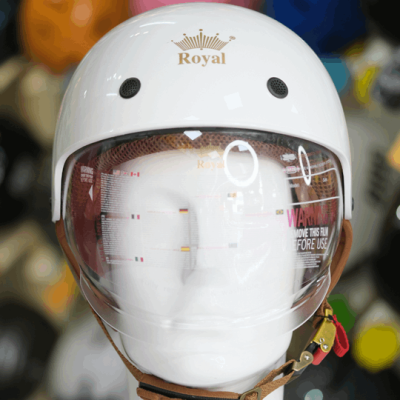 Nón 1/2 Royal 239 Kính Âm Trắng - Ảnh 4