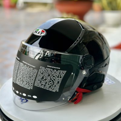 Nón Bảo Hiểm KLT 1/2 K6 Đen Bóng - Ảnh 2