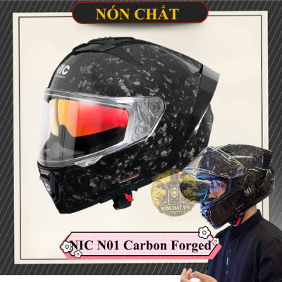 Nón Fullface NIC N01 Carbon Forged 2 Kính