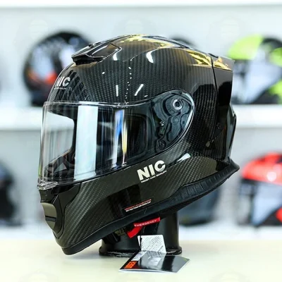 Nón Fullface NIC N02 Carbon 3K Bóng - Ảnh 2