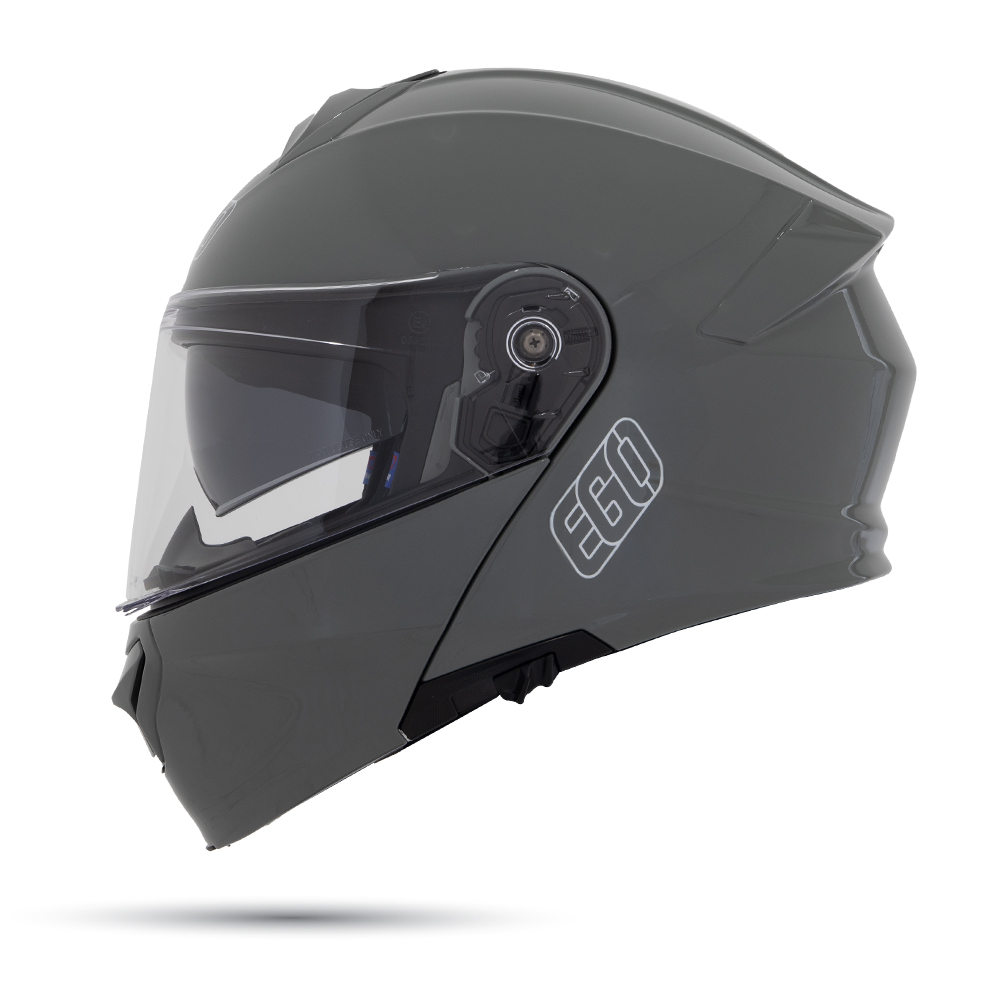 Nón Fullface 2 Kính Lật Hàm Ego E91 Xám Xi Măng - Ảnh 3