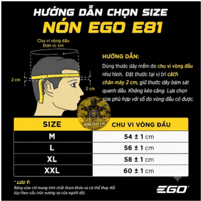 Nón Fullface Ego E81 2 Kính Đen Bóng - Ảnh 3