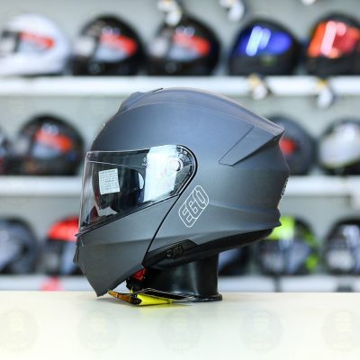 Nón Fullface 2 Kính Lật Hàm Ego E91 Xám Titan - Ảnh 2