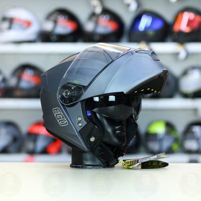 Nón Fullface 2 Kính Lật Hàm Ego E91 Xám Titan - Ảnh 4