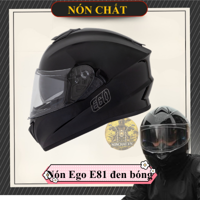 Nón Fullface Ego E81 2 Kính Đen Bóng
