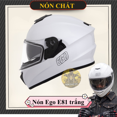 Nón Fullface Ego E81 2 Kính Trắng Bóng