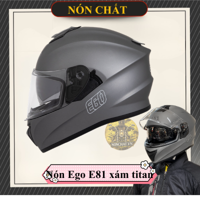 Nón Fullface Ego E81 2 Kính Xám Titan