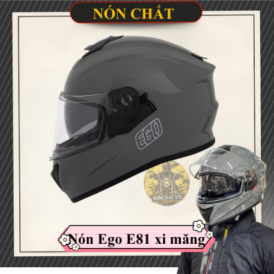 Nón Fullface Ego E81 2 Kính Xám Xi Măng