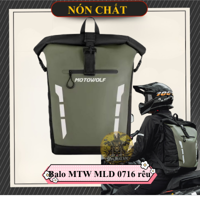 Balo Chống Nước Motowolf MDL 0716 Dung tích 20L Xanh Rêu