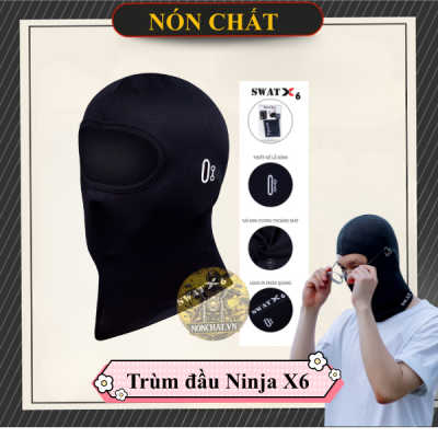 Trùm đầu ninja Swat X6 (dành cho người đeo kính)