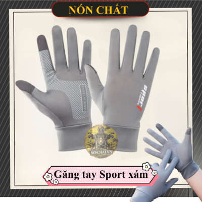 Găng tay vải Sport Full ngón Xám