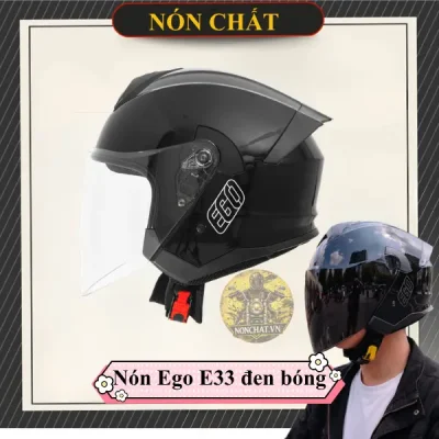 Nón Ego E33 Đen Bóng