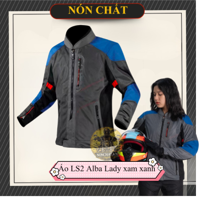 Áo Giáp Ls2 Alba Lady Xám Xanh Dương