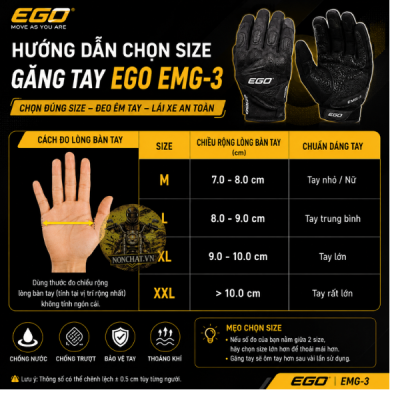 Găng Tay EGO EMG-1 Đen Đỏ - Ảnh 3