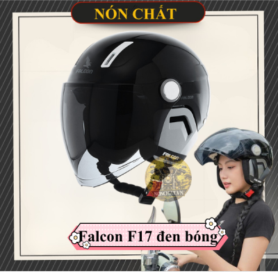 Nón Falcon F17 Đen Bóng