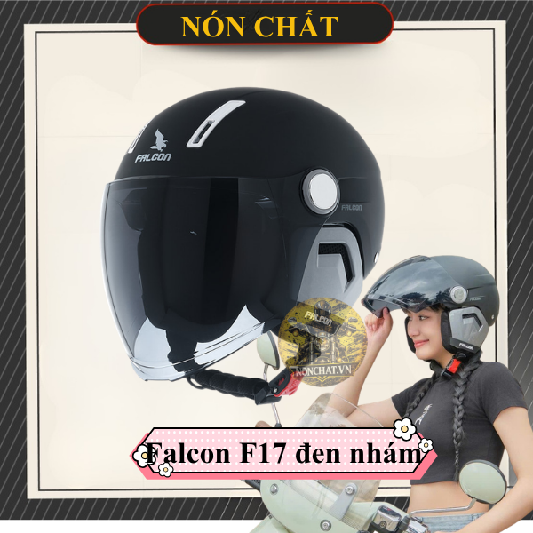 Nón Falcon F17 Đen Nhám