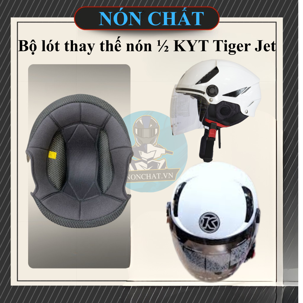 Bộ lót thay thế nón KYT 1/2 Tiger Jet