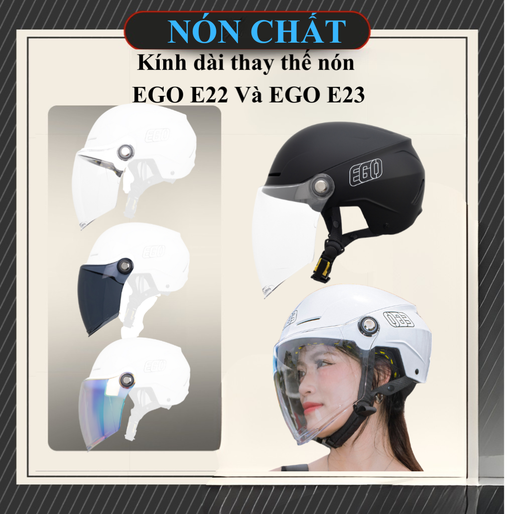 Kính dài gắn nón EGO E22 và EGO E23