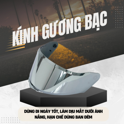 Kính rời thay thế cho nón bảo hiểm EGO E72 Và Yohe 985 - Ảnh 3