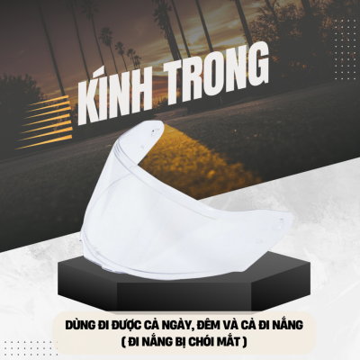 Kính rời thay thế cho nón bảo hiểm EGO E72 Và Yohe 985 - Ảnh 6