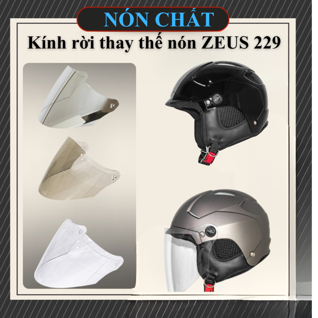 Kính gắn nón ZEUS 229