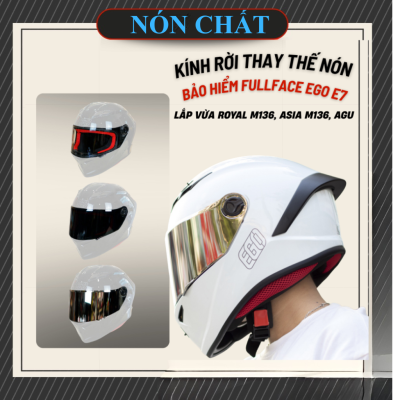 Kính thay thế cho nón AGU, Asia m136, Royal M136, EGO E7