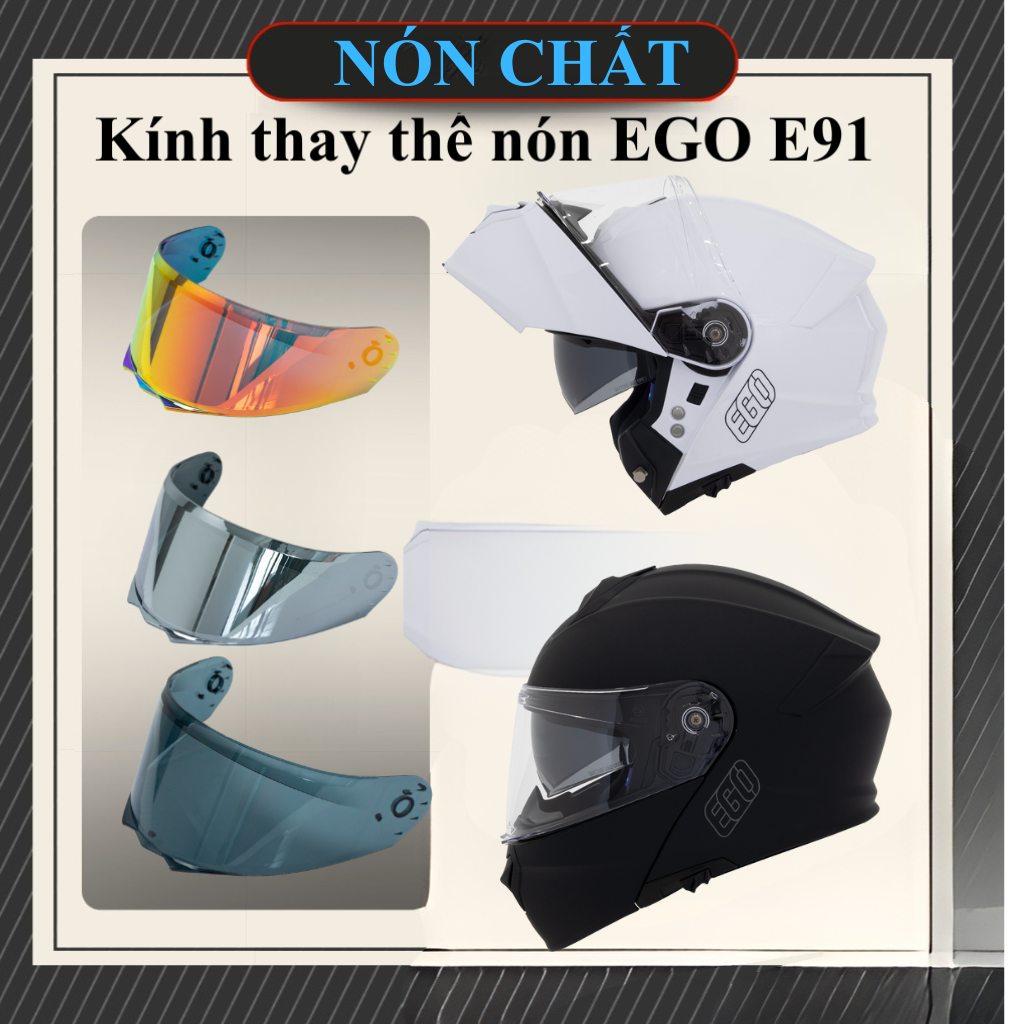 Kính thay thế nón EGO E91
