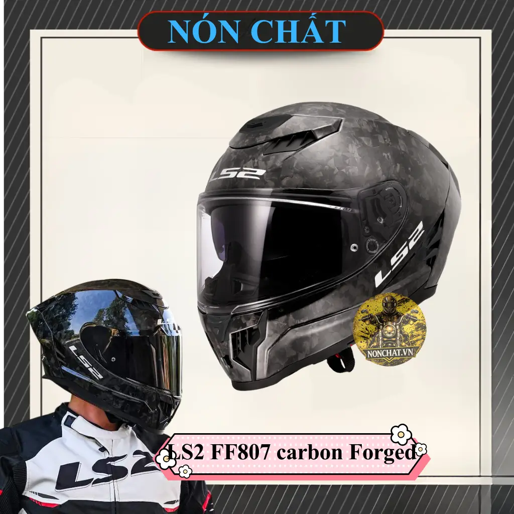Nón Fullface LS2 FF807 Dragon Carbon Forged