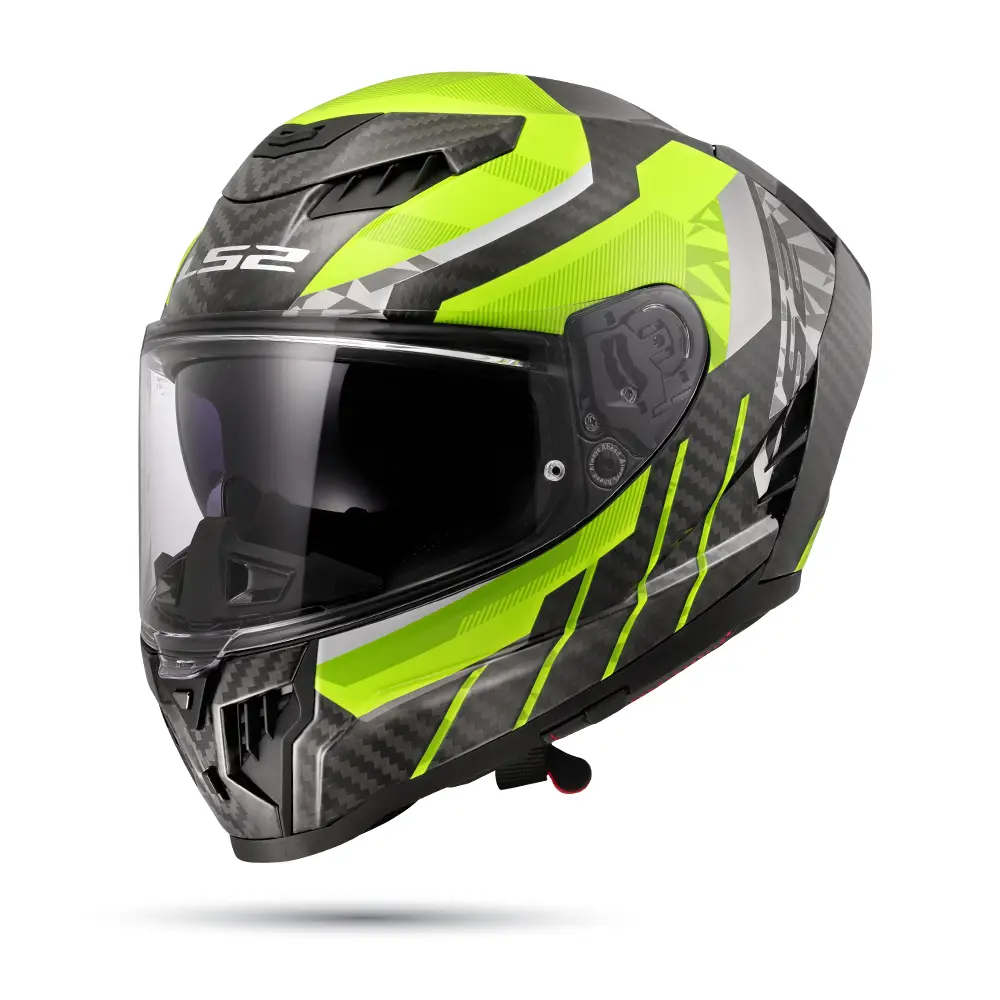 Nón Fullface LS2 FF807 Dragon Carbon đen vàng - Ảnh 2