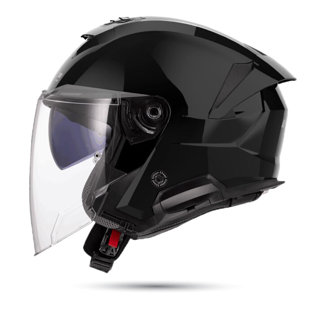 Nón 3/4 2 kính LS2 OF618 đen bóng