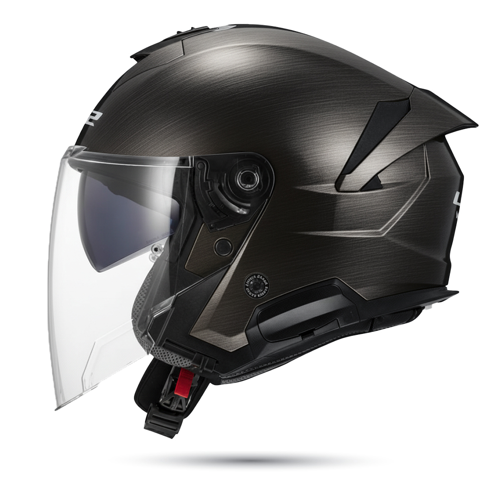 Nón 3/4 2 kính LS2 OF618 Xám Xước