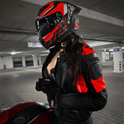 Nón Fullface LS2 FF807 Dragon Carbon đen đỏ - Ảnh 3