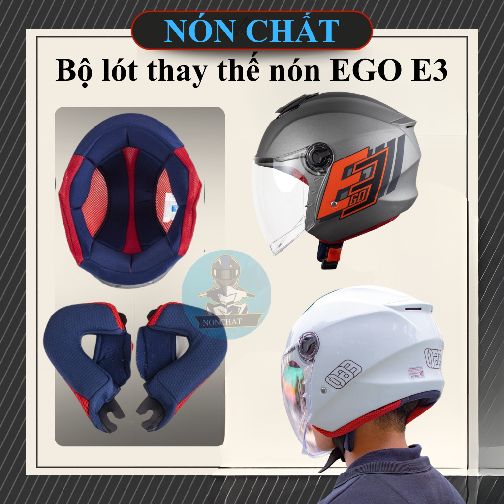 Bộ lót thay thế nón 3/4 EGO E3